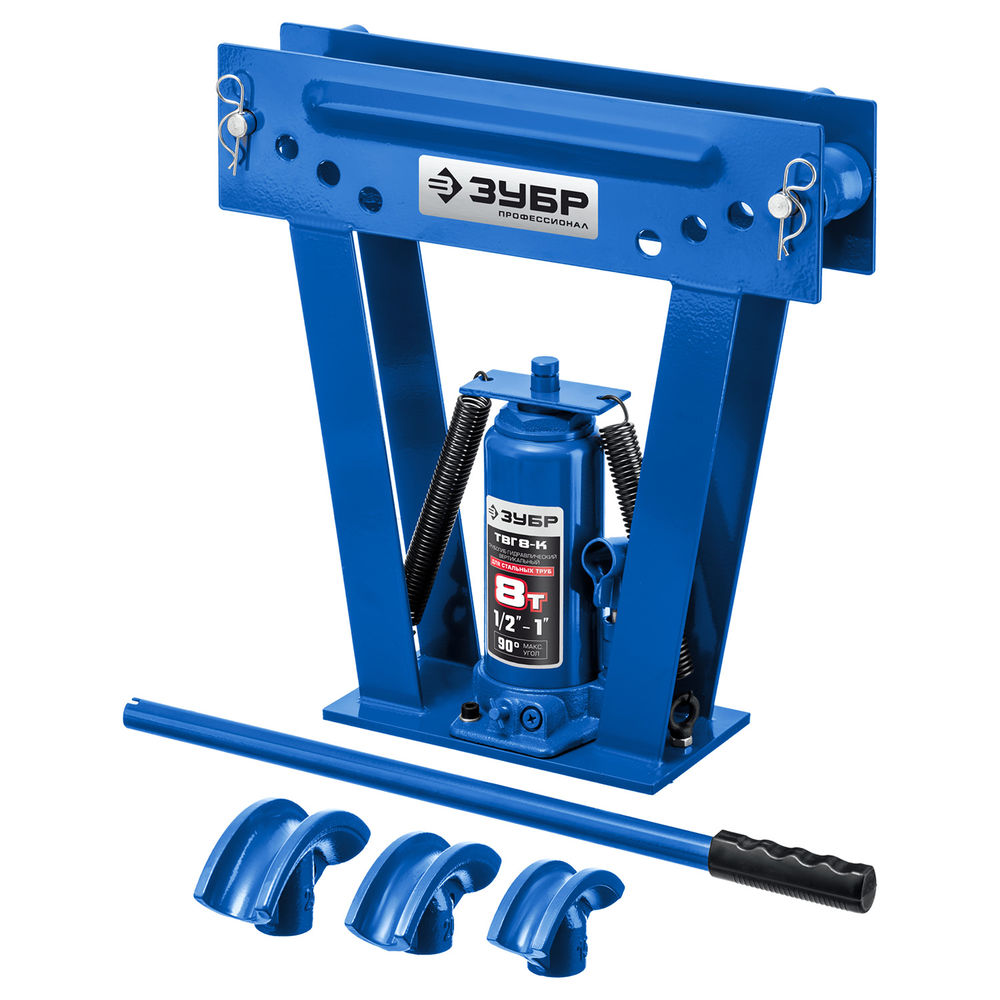 Трубогиб ручной вертикальный гидравлический 8 т, в кейсе ЗУБР ТГВ-8-K Профессионал 43078-08-K_z01