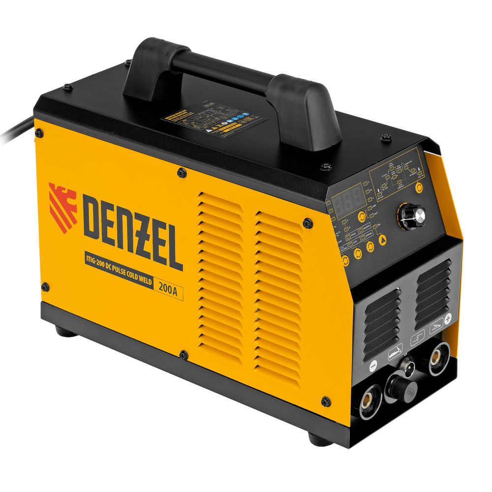 Аппарат инвертор. аргонодуговой сварки ITIG-200 DС Pulse Cold Weld, 200 А, ПВ 60% Denzel (94329)