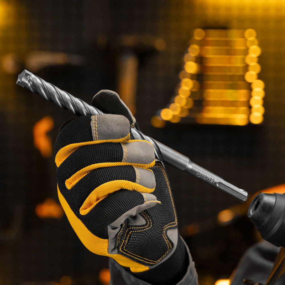 Бур по бетону, цельная крестовая пластина, 14x215 мм, SDS PLUS Denzel (705319)