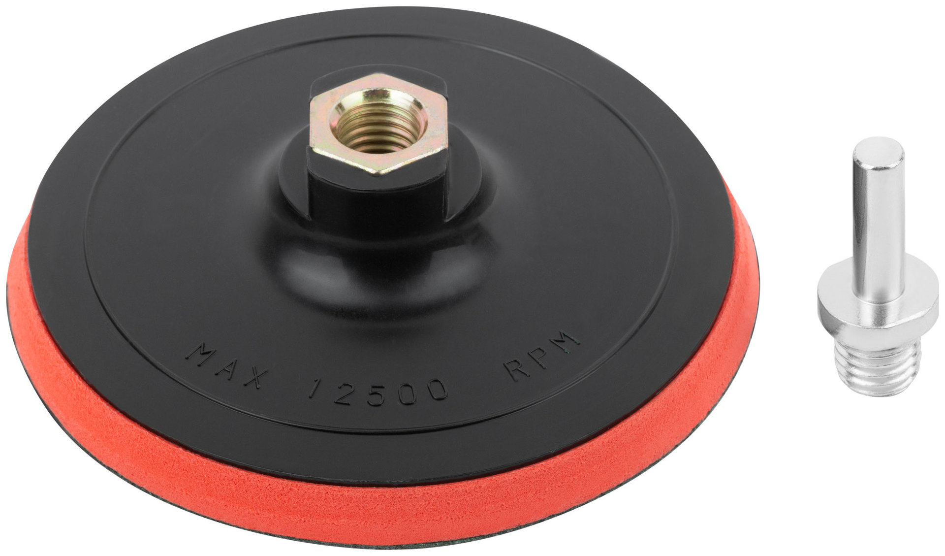 Диск полировальный тканевый, гайка М14 + переходник для дрели, 125х10 мм (39613)