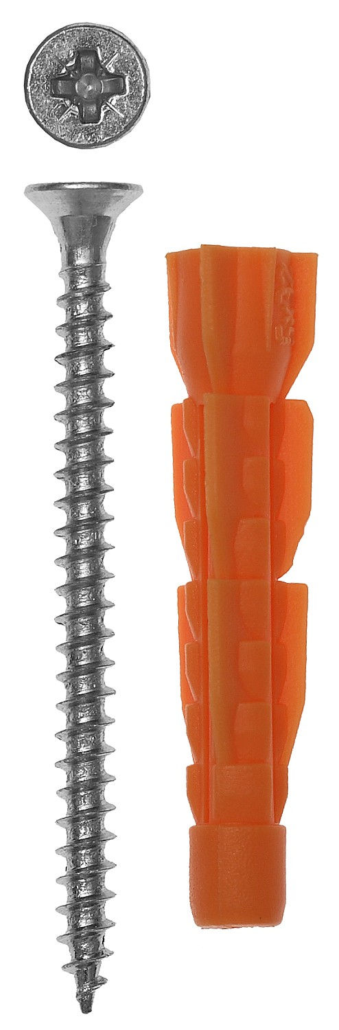 Дюбель универсальный 10?61 мм без бортика с шурупом 4 шт ЗУБР 4-301196-10-061