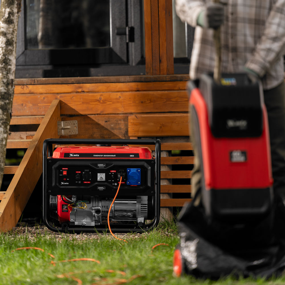 Генератор бензиновый RS-7000, 6 кВт, 230В, ручной стартер MTX (946135)