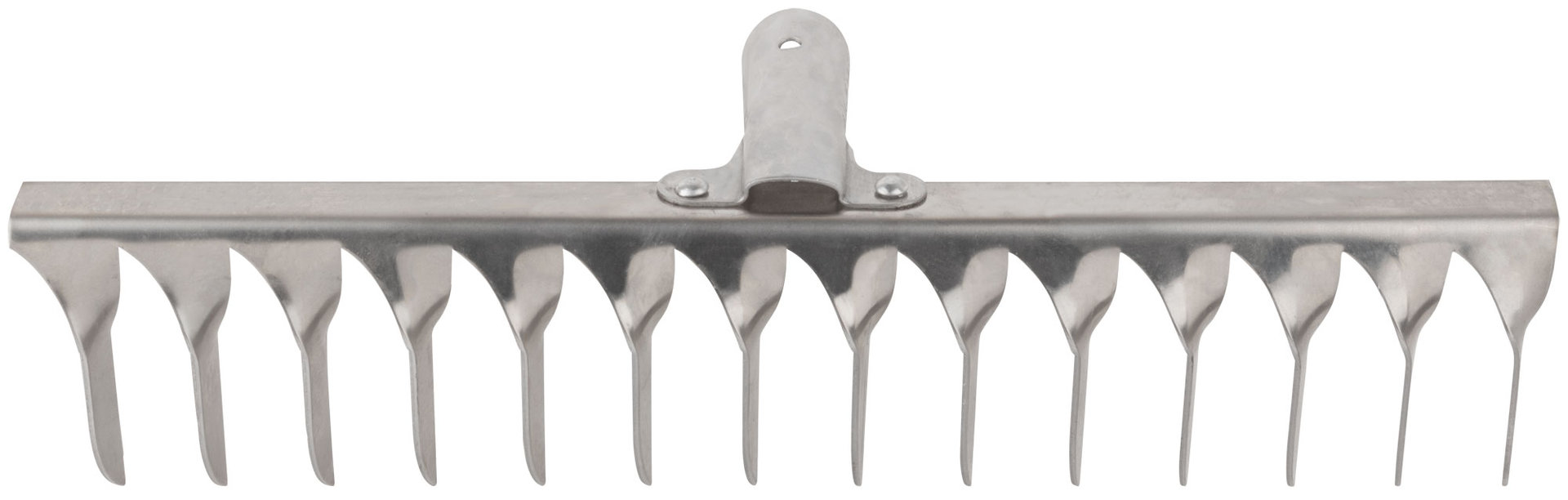 Грабли, витой зуб, нержавеющая сталь, 14 зубьев, без черенка (76982)