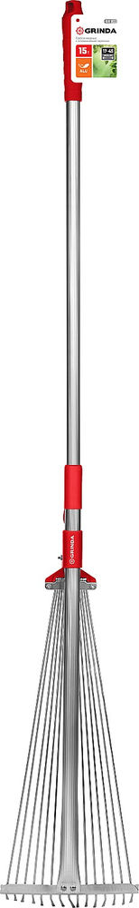 Регулируемые веерные грабли GХ-30, длина 1240 мм, ширина 170 - 450 мм, стальные проволочные, алюминиевый черенок GRINDA 8-421867_z03