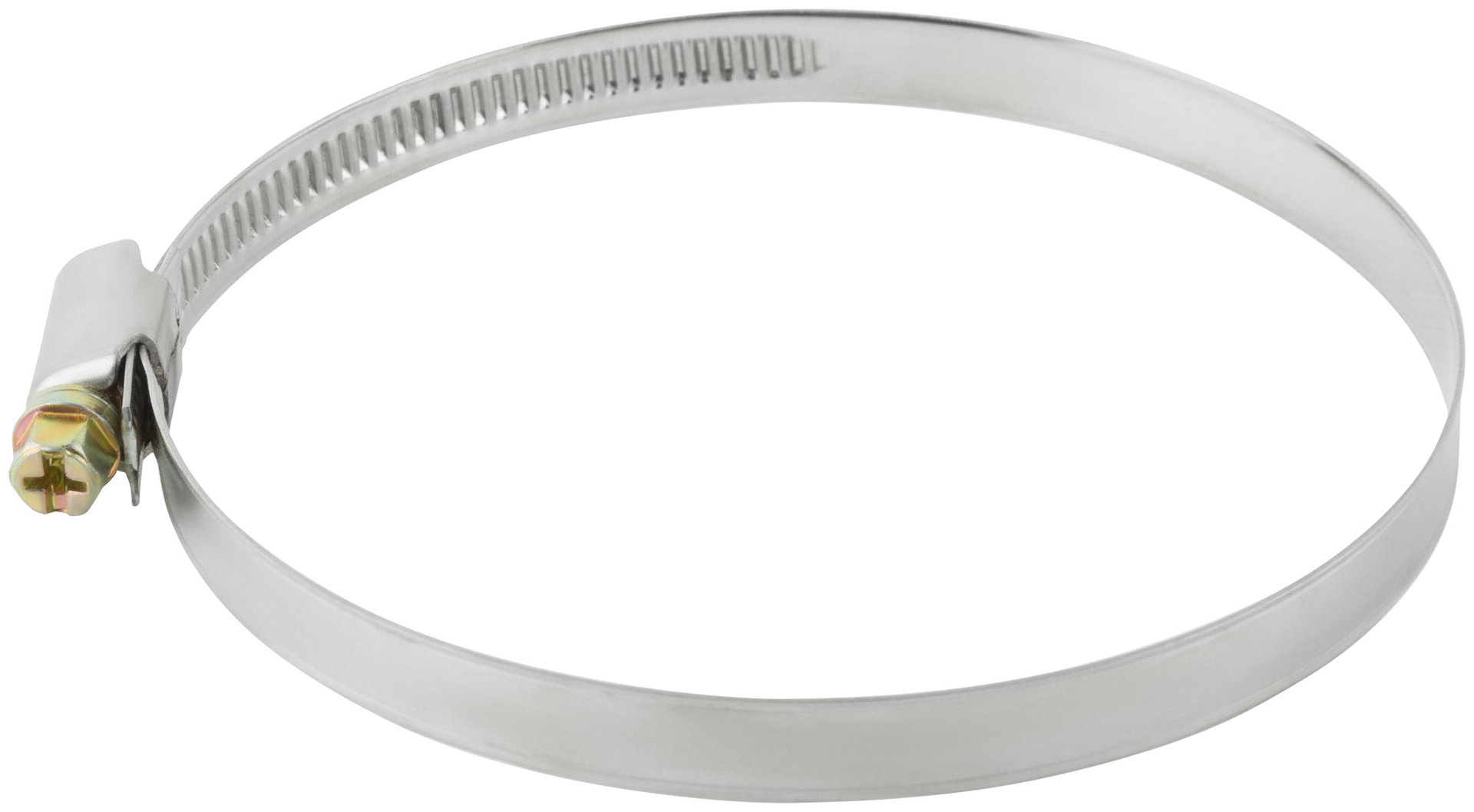 Хомут обжимной (нержавеющая сталь со сваркой) 80-100 мм (64289)