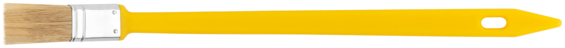 Кисть радиаторная, натуральная светлая щетина, желтая пластиковая ручка 1 (25 мм) (01218)