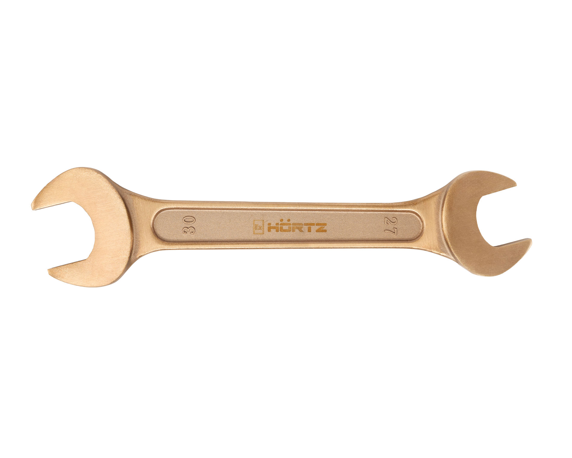 Ключ гаечный рожковый двусторонний 27х30 искробезопасный сплав BeCu, HORTZ