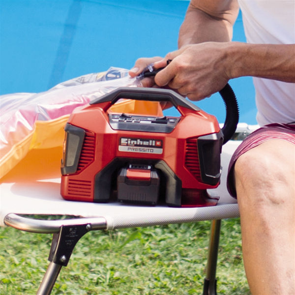 Компрессор акк.автомобильный Einhell PXC PRESSITO, 18В,11бар,сеть/акк,10л/мин,без АКК и ЗУ (4020460)