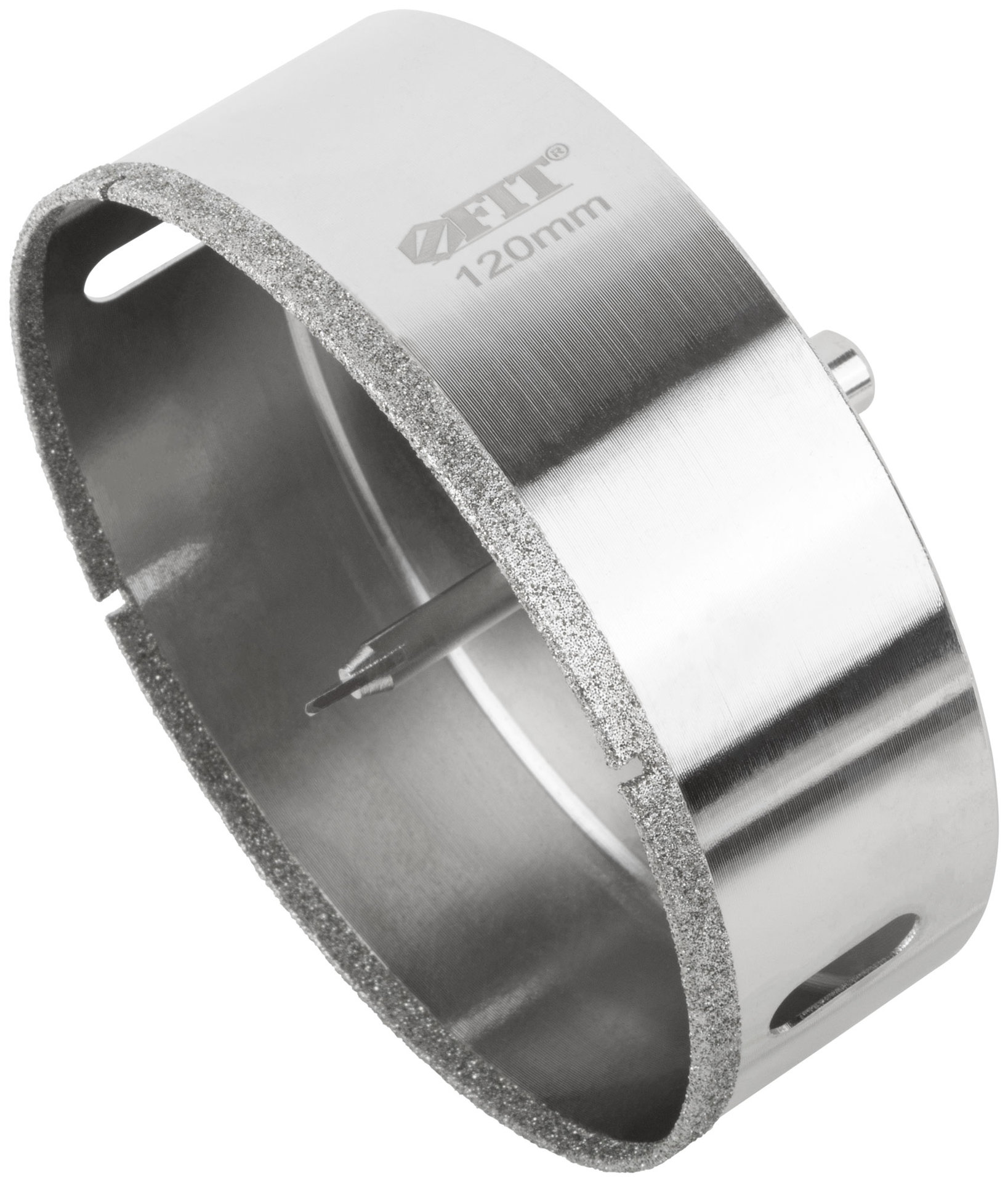 Коронка кольцевая по керамограниту, камню и кафелю алмазная с центровочным сверлом 120х70 мм (16232)