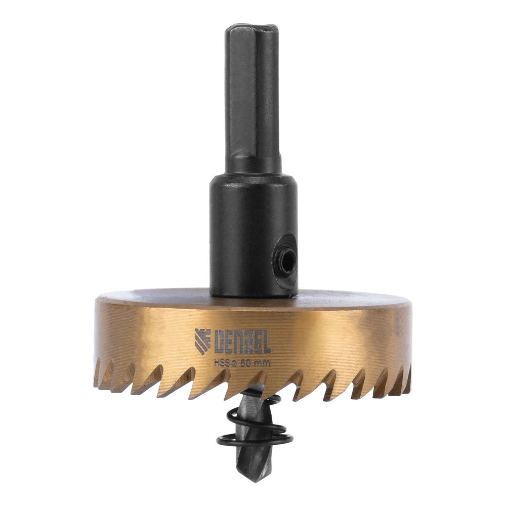 Коронка по металлу HSS, 50 мм, нитридтитановое покрытие Denzel (724116)