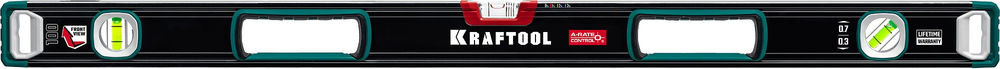 Сверхпрочный уровень A-RATE CONTROL, 1000 мм, точность 0.3 мм/м, с инновационным зеркальным глазком KRAFTOOL 34986-100