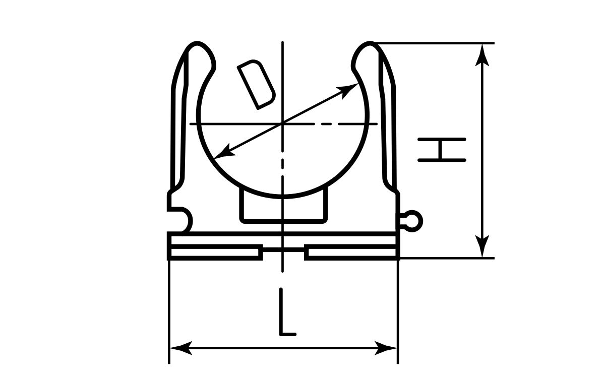 Крепеж-клипса КМП 50 (сер) (Fortisflex) (89372)
