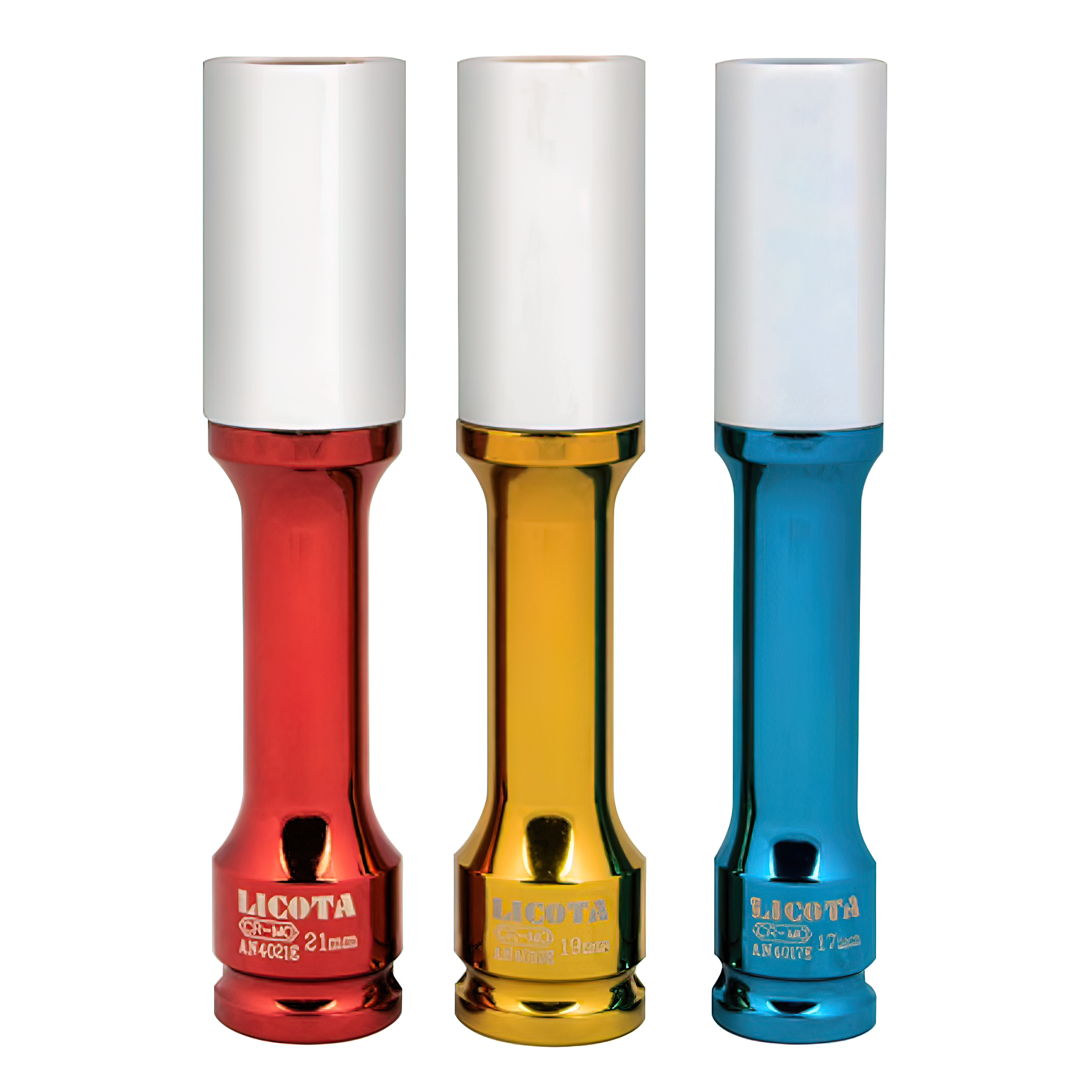 Набор ударных головок глубоких тонкостенных с удлинителем 6пр. 17, 19, 21 мм в кейсе 1/2 Licota ASA-10005