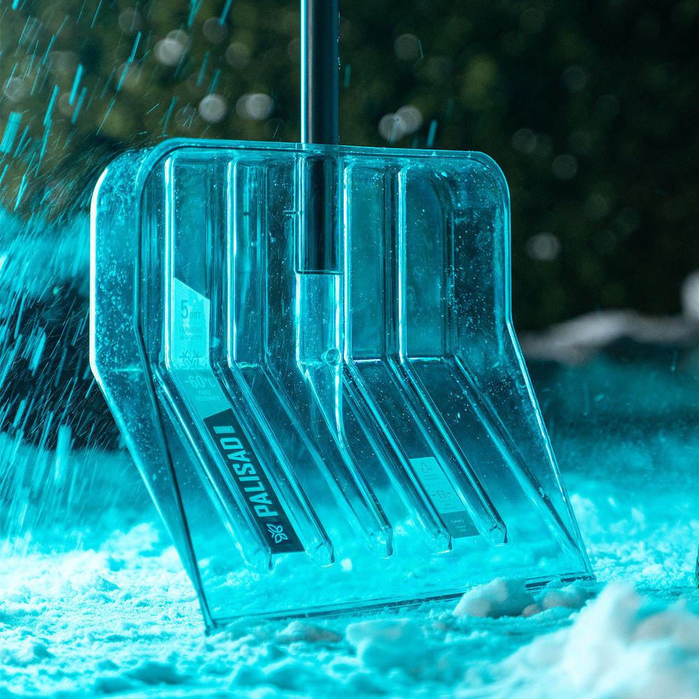 Лопата для уборки снега поликарбонат, 460х400х1400 мм, алюминиевый черенок, LUXE Palisad (61690)