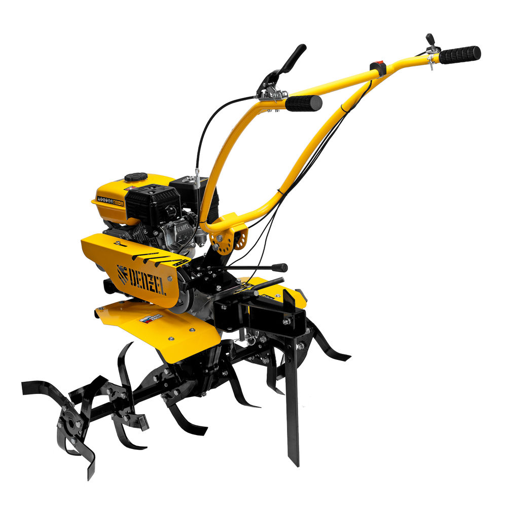 Мотоблок DPT-170SB, 7 л.с., ремен.сцеп, фрез 3х4, ШОМ, без колес, передачи 2В/1Н Denzel (56451)