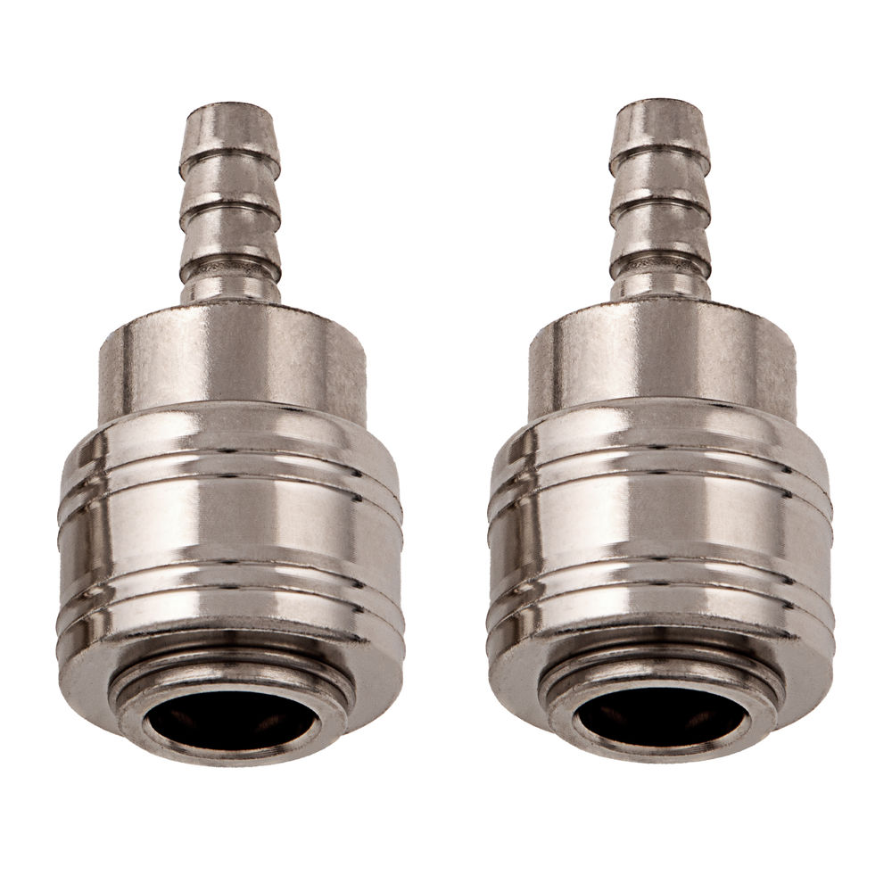 Муфта универсальная быстросъемная (мама) 3/8, со штуцером елка под шланг 8 мм, 2 шт, Stels (57058)