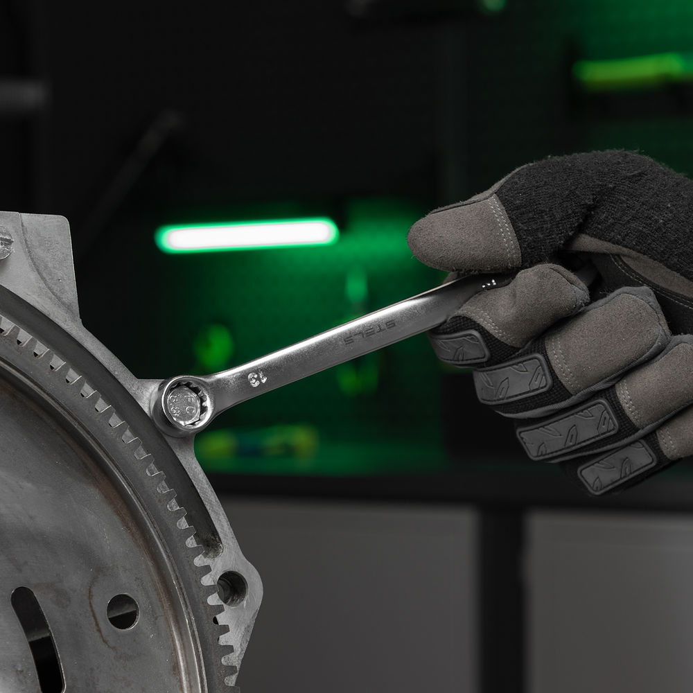 Набор ключей комбинированных 6-17 мм, 6 шт., CrV, матовый хром Stels (15442)