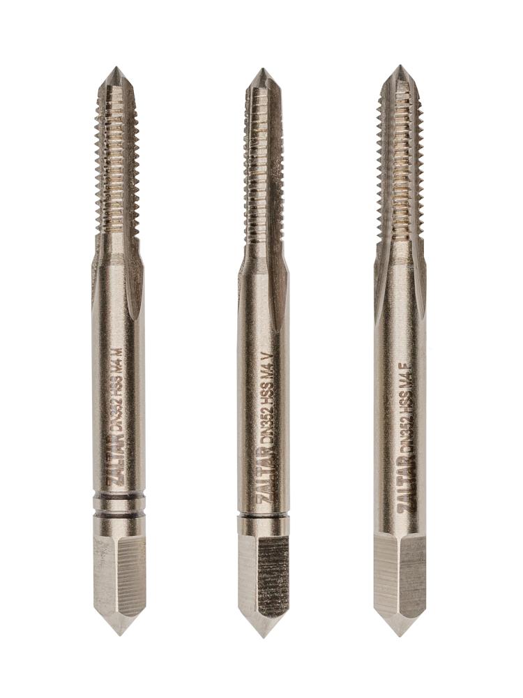 Набор метчиков ручных HSS DIN 352, 3 пр., Nr.1/Nr.2/Nr.3, M4 x 0.7 (ZA-10008)