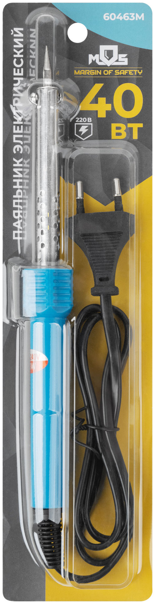 Паяльник пластиковая ручка 40 Вт (60463М)