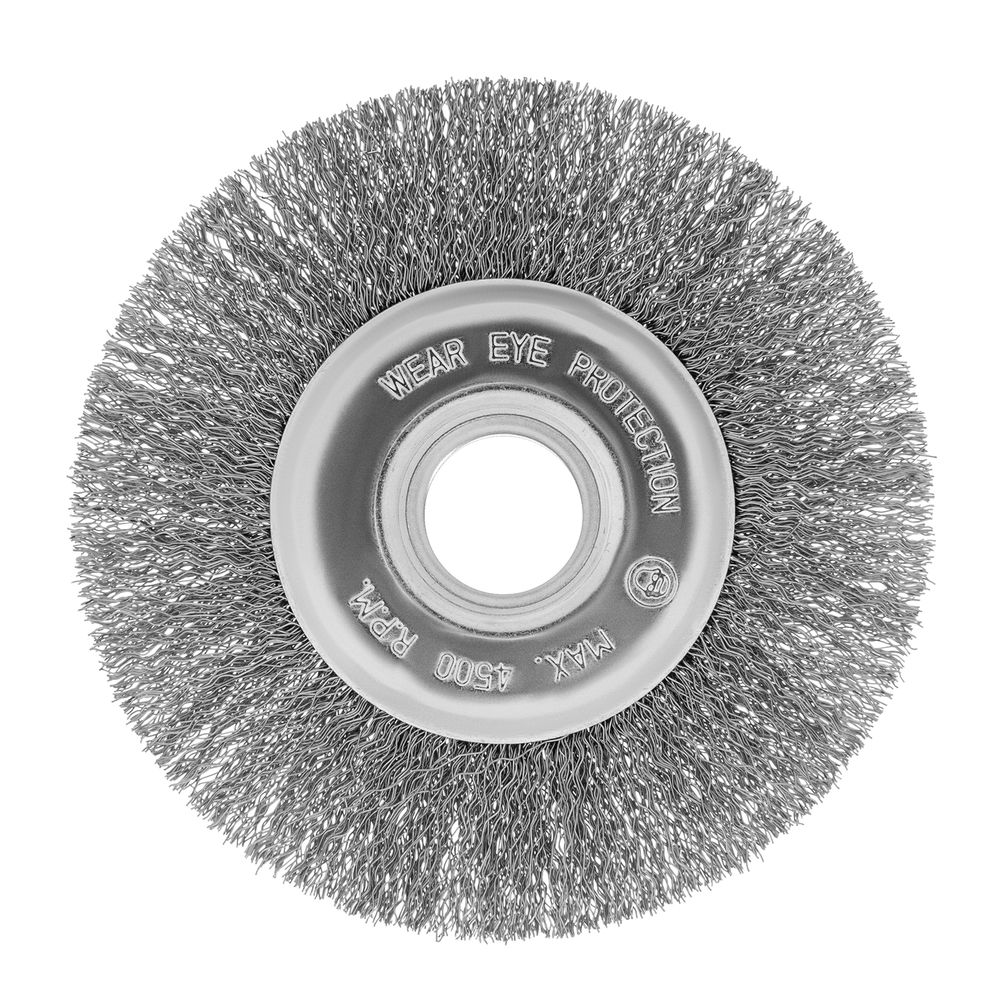 Щетка для УШМ, 125 мм, посадка 22.2 мм, плоская, витая проволока Сибртех (746567)