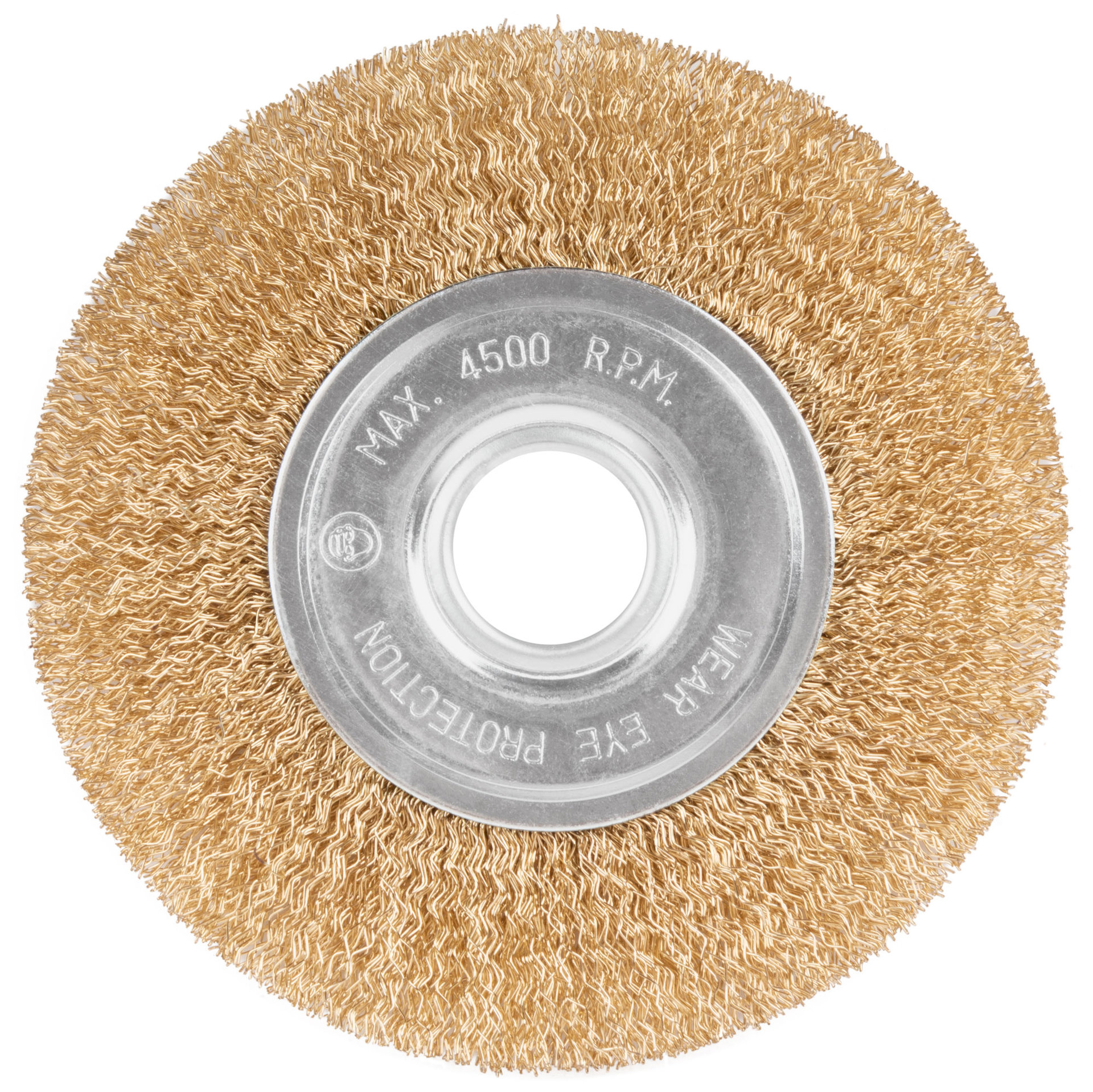 Щетка для УШМ, посадка 22,2 мм, тип Плоская, латун. витая проволока 0,3 мм, 125 мм, блистер, CUTOP Profi (82-904)