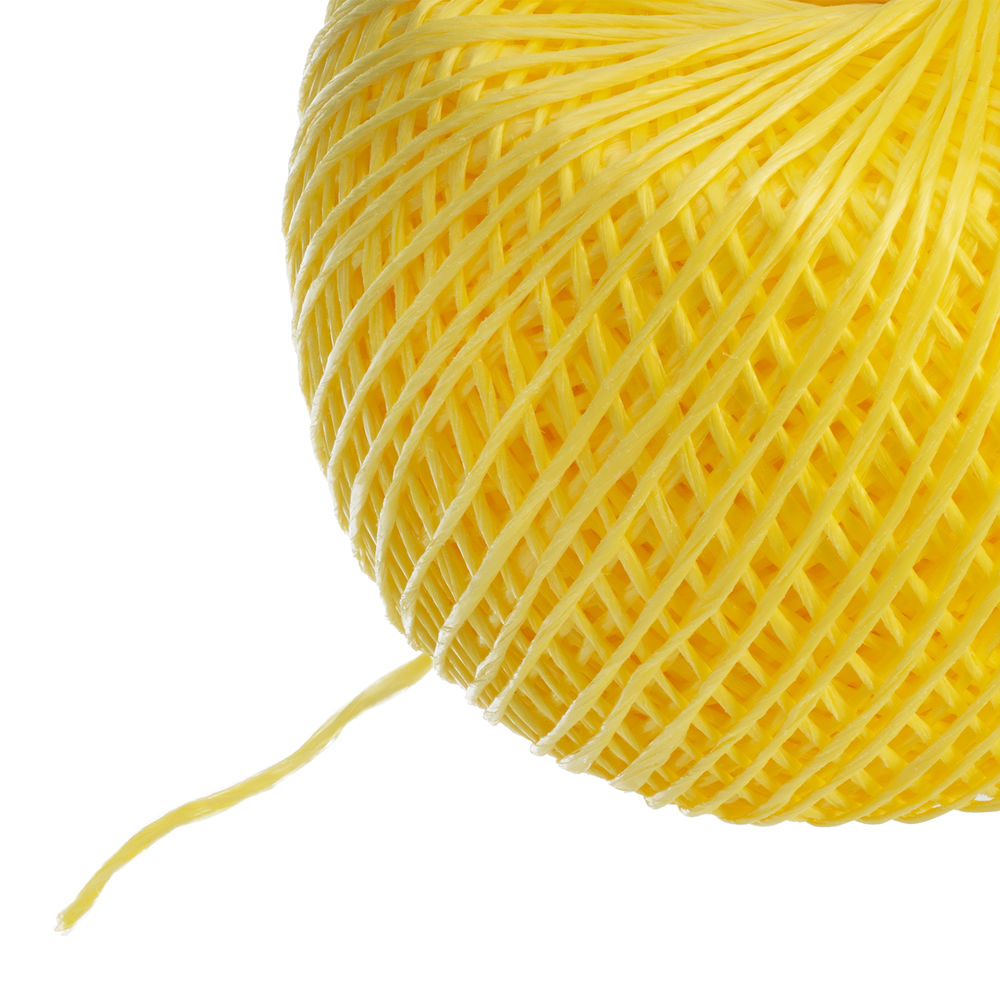 Шпагат полипропиленовый желтый, 1.7 мм, L400 м, Сибртех (93982)