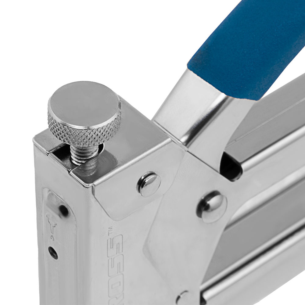 Степлер мебельный регулируемый (Handwerker) стальной корпус, тип скобы 53, 4-14 мм Gross (41000)