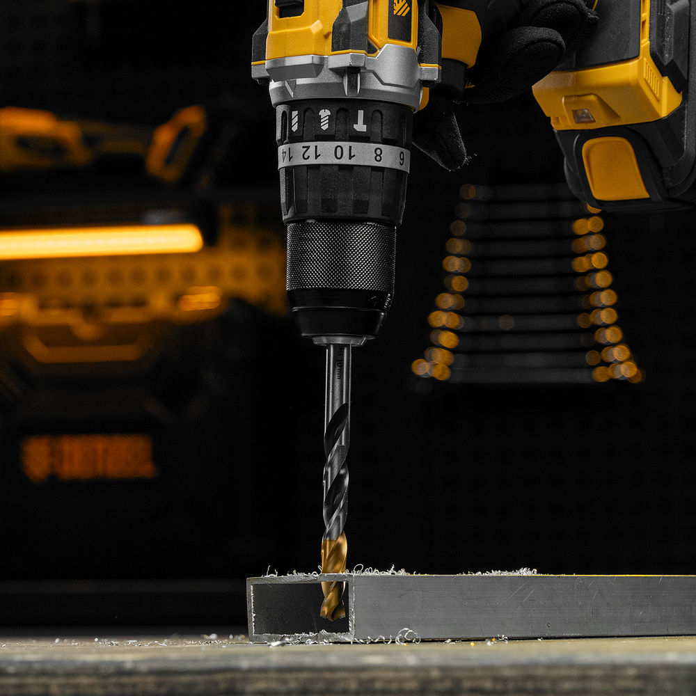 Сверло спиральное по металлу 10 x 133мм, Р6М5, Golden Tip, многогранная заточка Denzel (718285)