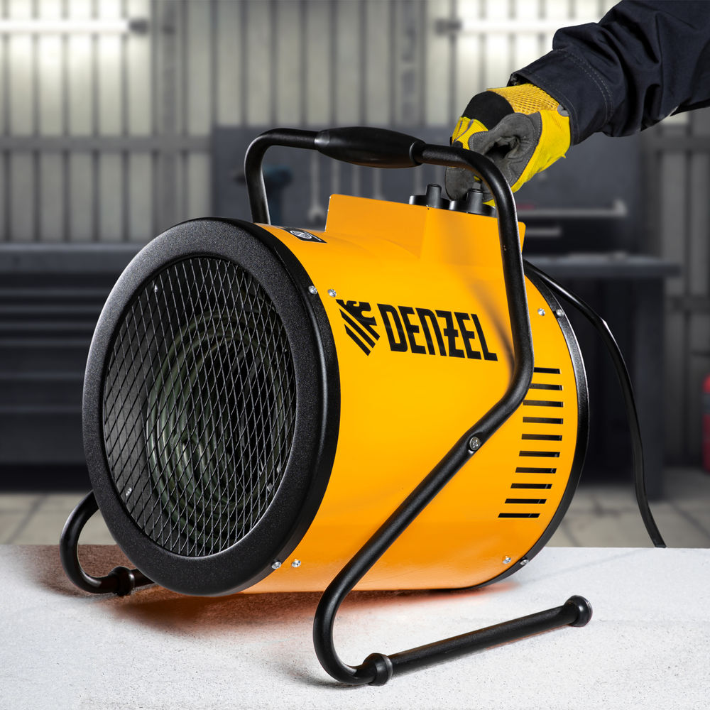 Тепловая пушка SFH-9000, 400 В, 850 м3/ч, вентилятор 3 режима, 6000/9000 Вт Denzel (96439)
