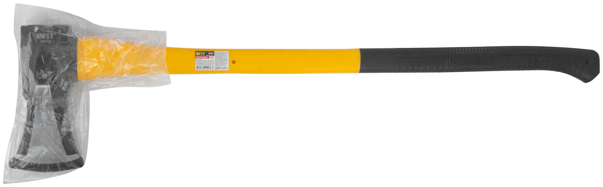 Топор-колун ушастый кованый, фибергласовая длинная ручка 3000 гр.