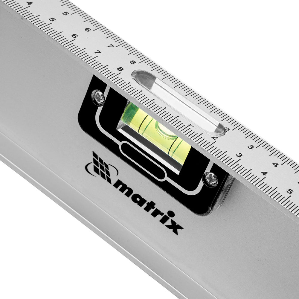 Уровень алюминиевый Рельс, 600 мм, 3 глазка (1 поворотный) Matrix (34023)