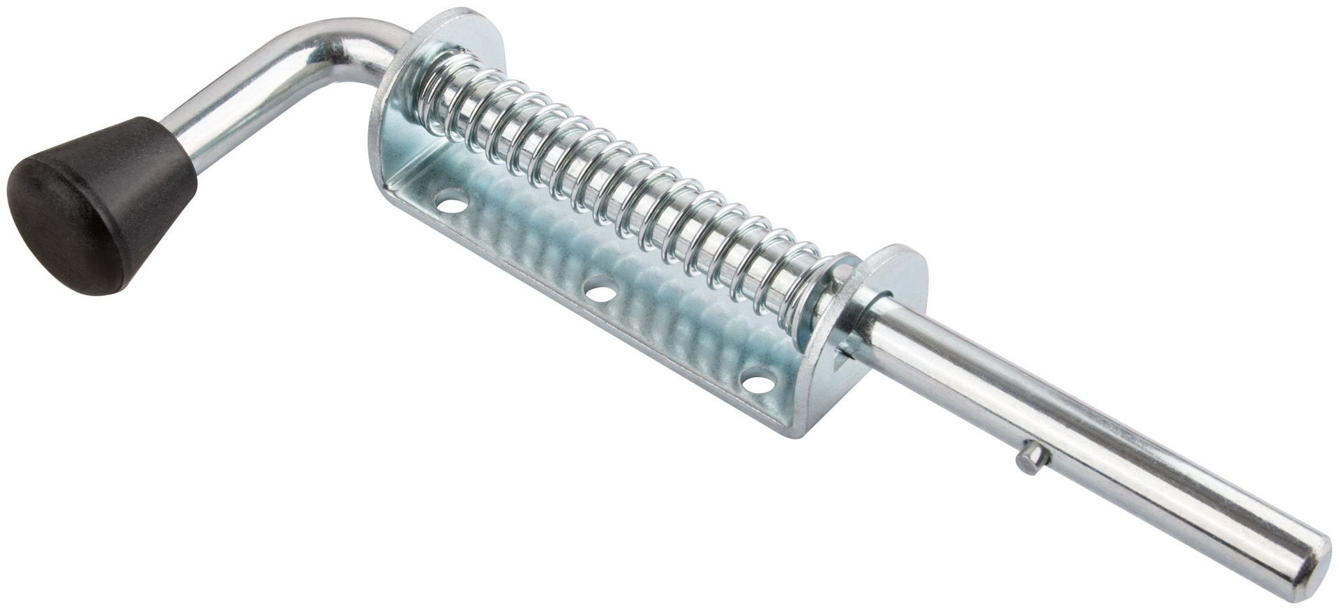 Засов пружинный накладной, круглый ригель, 250 мм (66697)