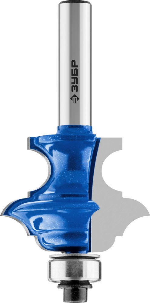 Фреза кромочная фигурная №6 34.9?25.4 мм хвостовик 8 мм ЗУБР Профессионал 28717-34.9