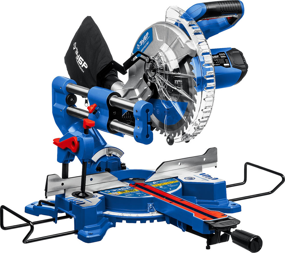 Пила торцовочная с протяжкой d 255 х 30 мм 2000 Вт ЗУБР Профессионал ППТ-255-П ППТ-255-П