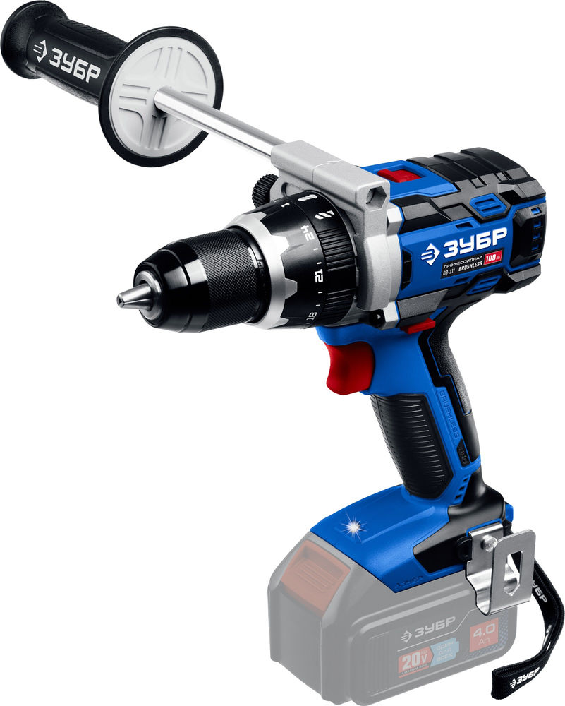 Бесщеточная дрель-шуруповерт 20 В 100 Н·м без АКБ Профессионал ЗУБР Т7 DB-211