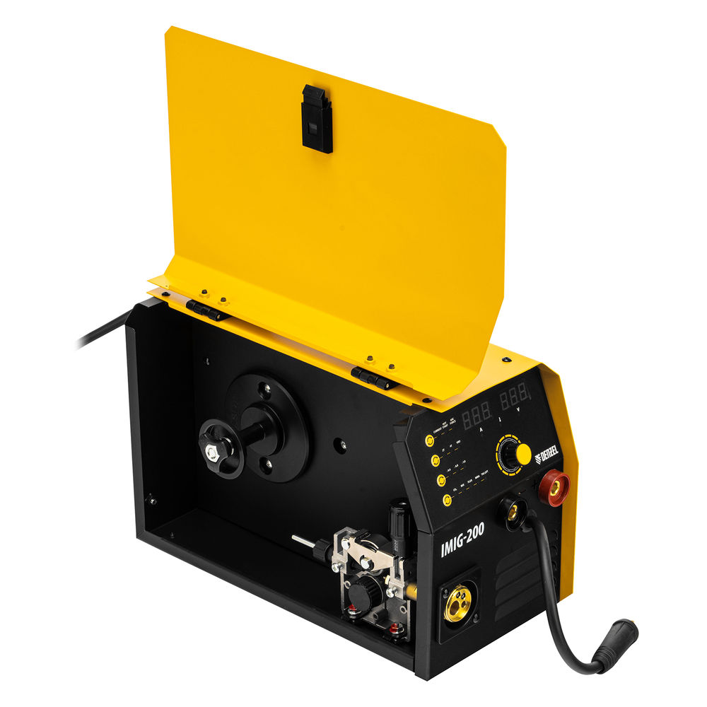 Аппарат инвертор. полуавтомат. cварки IMIG-200, 200 А, ПВ 60%, катушка 5 кг Denzel (94361)