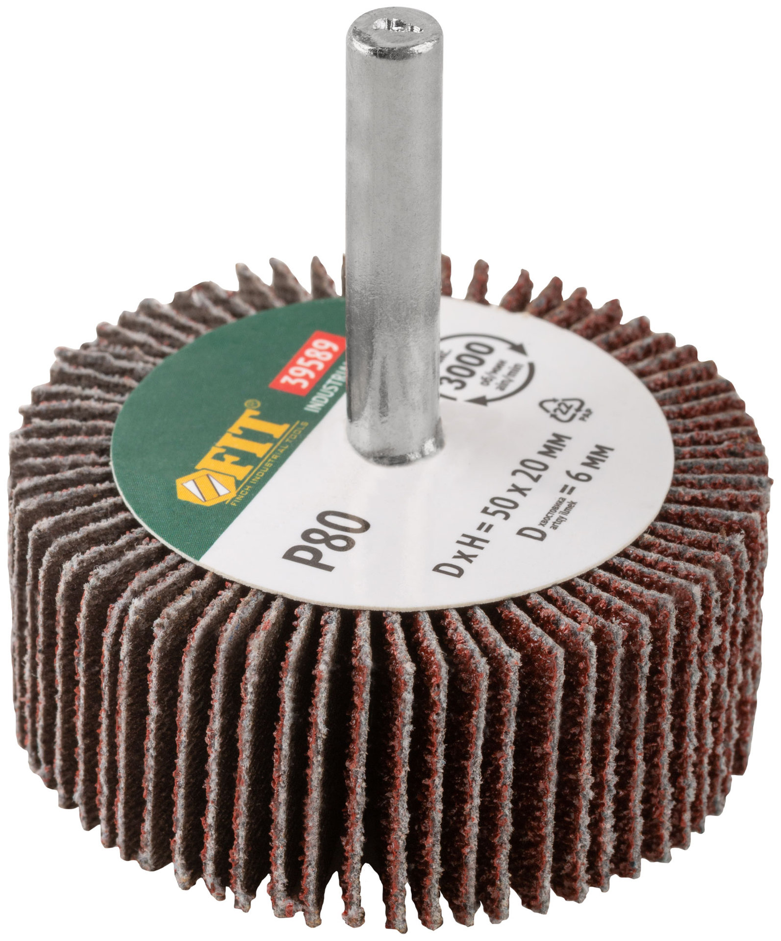 Диск лепестковый для дрели радиальный 50х20х6 мм Р 80 (39589)