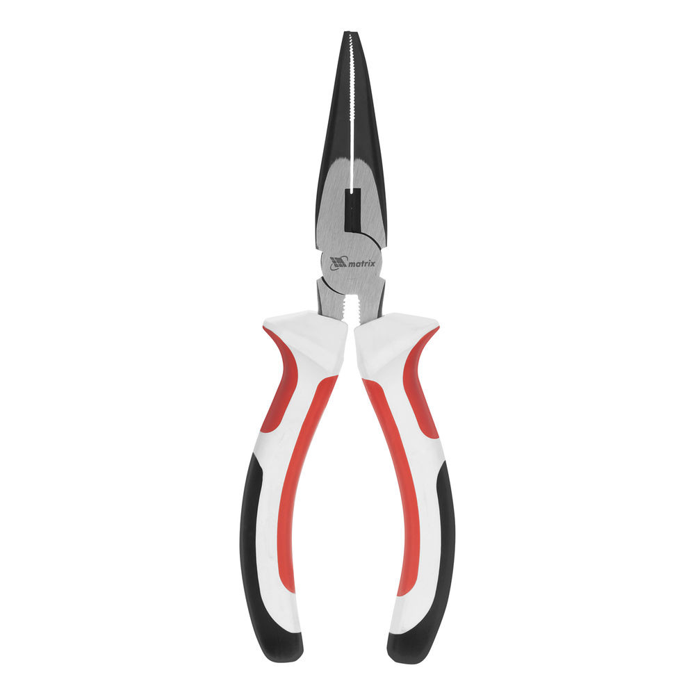 Длинногубцы прямые Premium, 160 мм, трехкомпонентные рукоятки Matrix (17185)