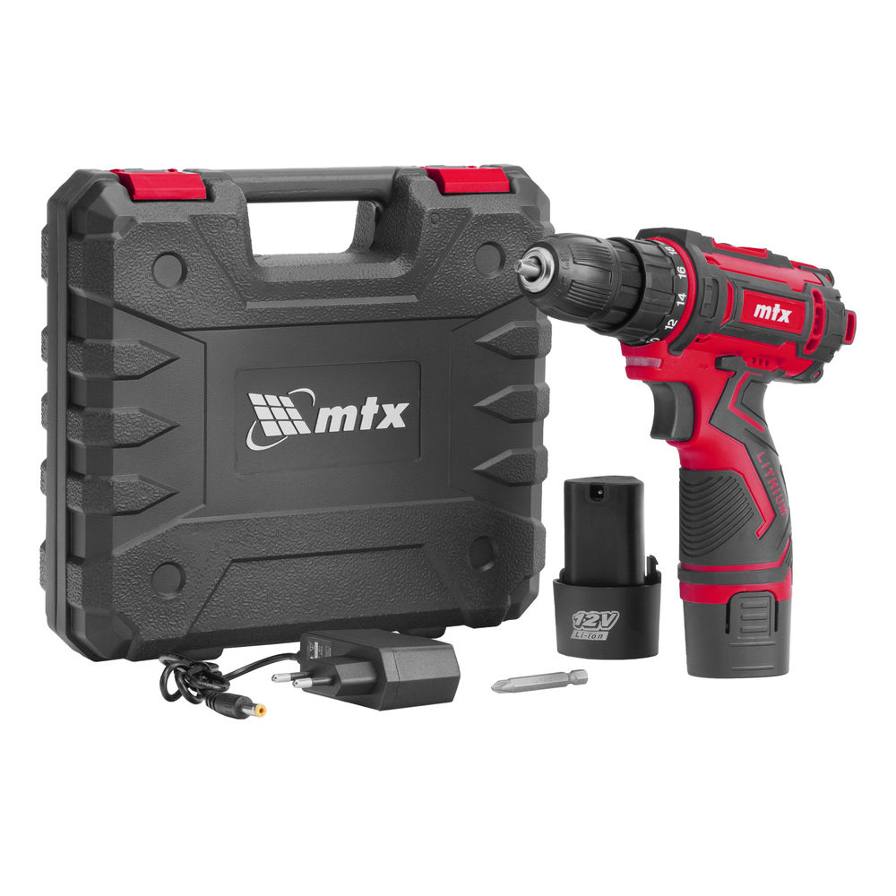 Дрель-шуруповерт аккумуляторная CDS-12, Li-Ion, 12 В// MTX (26183)