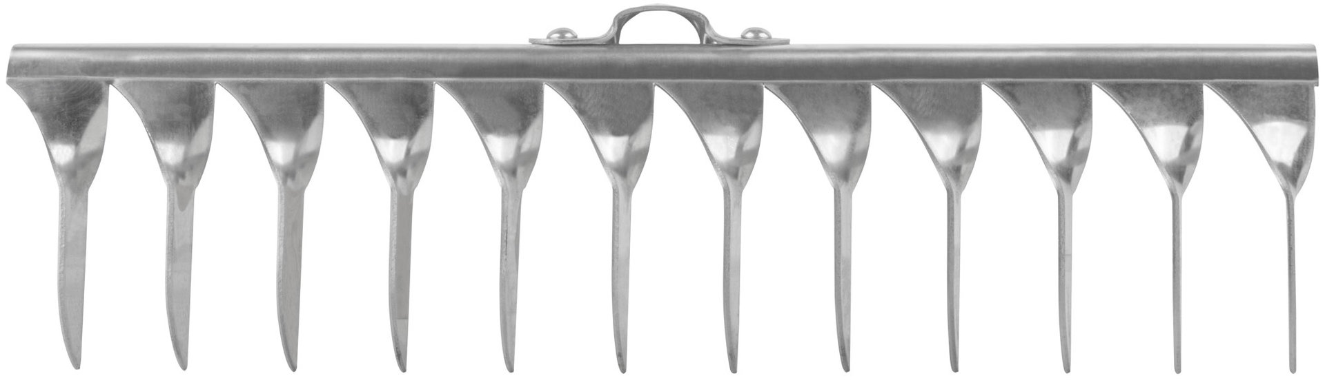 Грабли, витой зуб, нержавеющая сталь, 12 зубьев, без черенка (76981)
