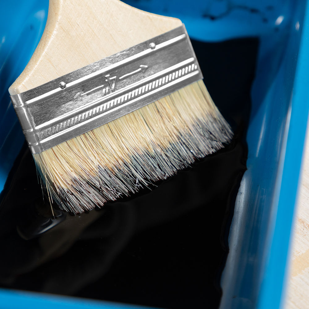 Кисть плоская Slimline 4 (100 мм) натуральная щетина, деревянная ручка Sparta (824455)