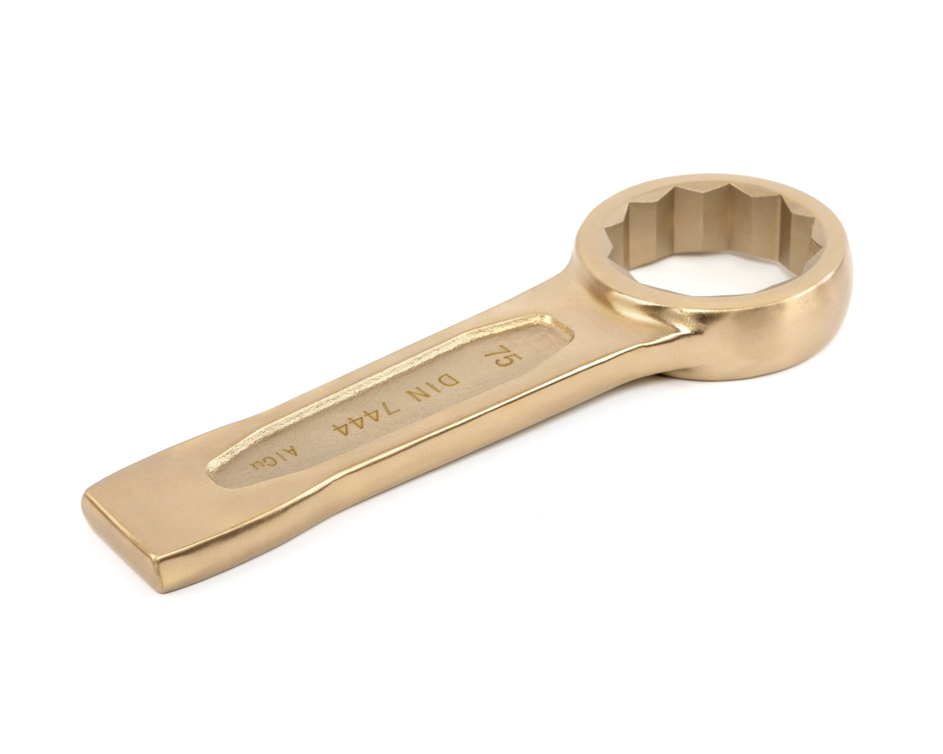 Ключ гаечный накидной ударный 75 искробезопасный сплав AlCu, HORTZ