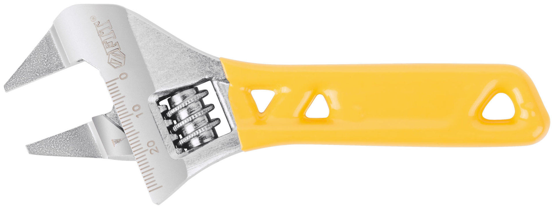 Ключ разводной Ультра, CrV, укороченный, обточен. узкие губки, шкала, экстра увелич.захват 140 мм ( 30 мм )