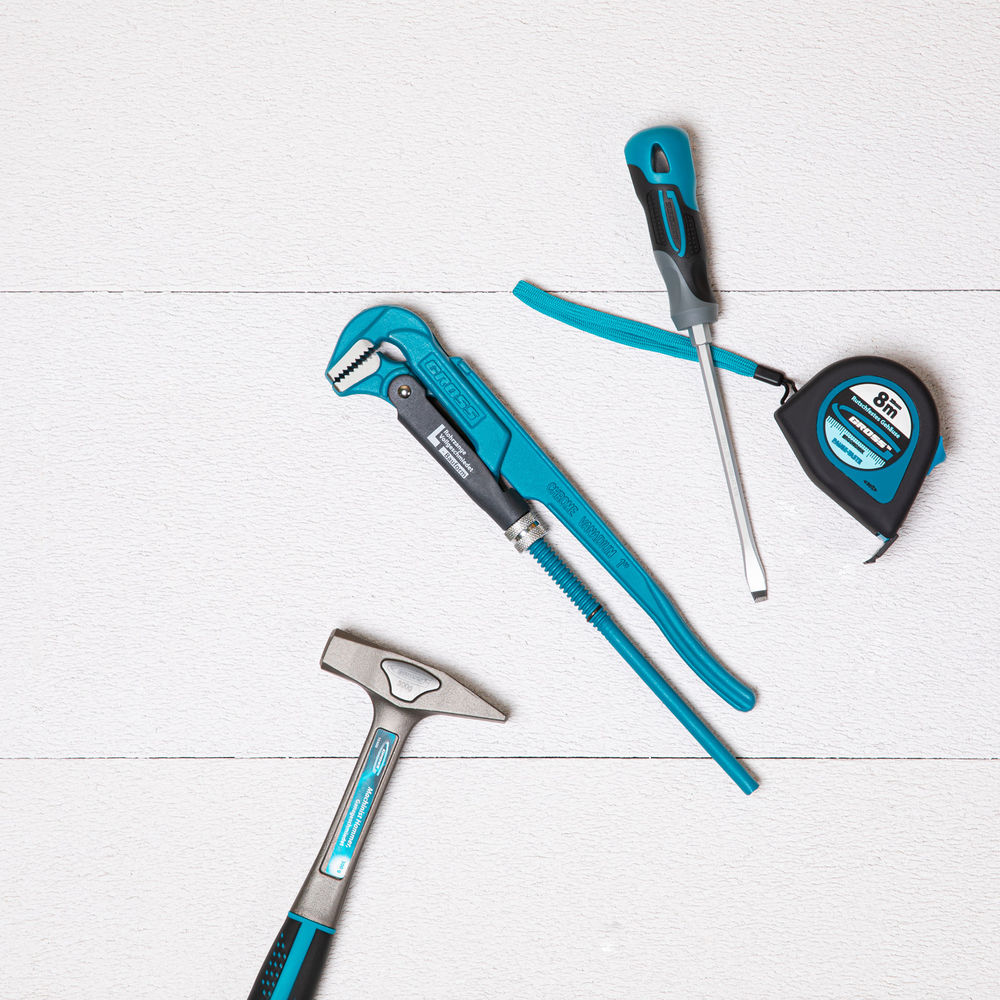 Ключ трубный рычажный 1, №1, цельнокованый, CrV, тип L Gross