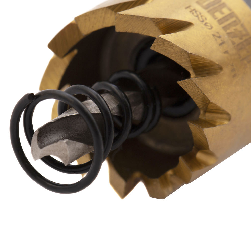 Коронка по металлу HSS, 21 мм, нитридтитановое покрытие Denzel (724102)