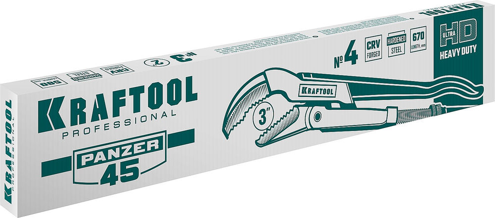Трубный ключ с изогнутыми губками PANZER-45, №4, 3, 670 мм KRAFTOOL 2735-30_z02