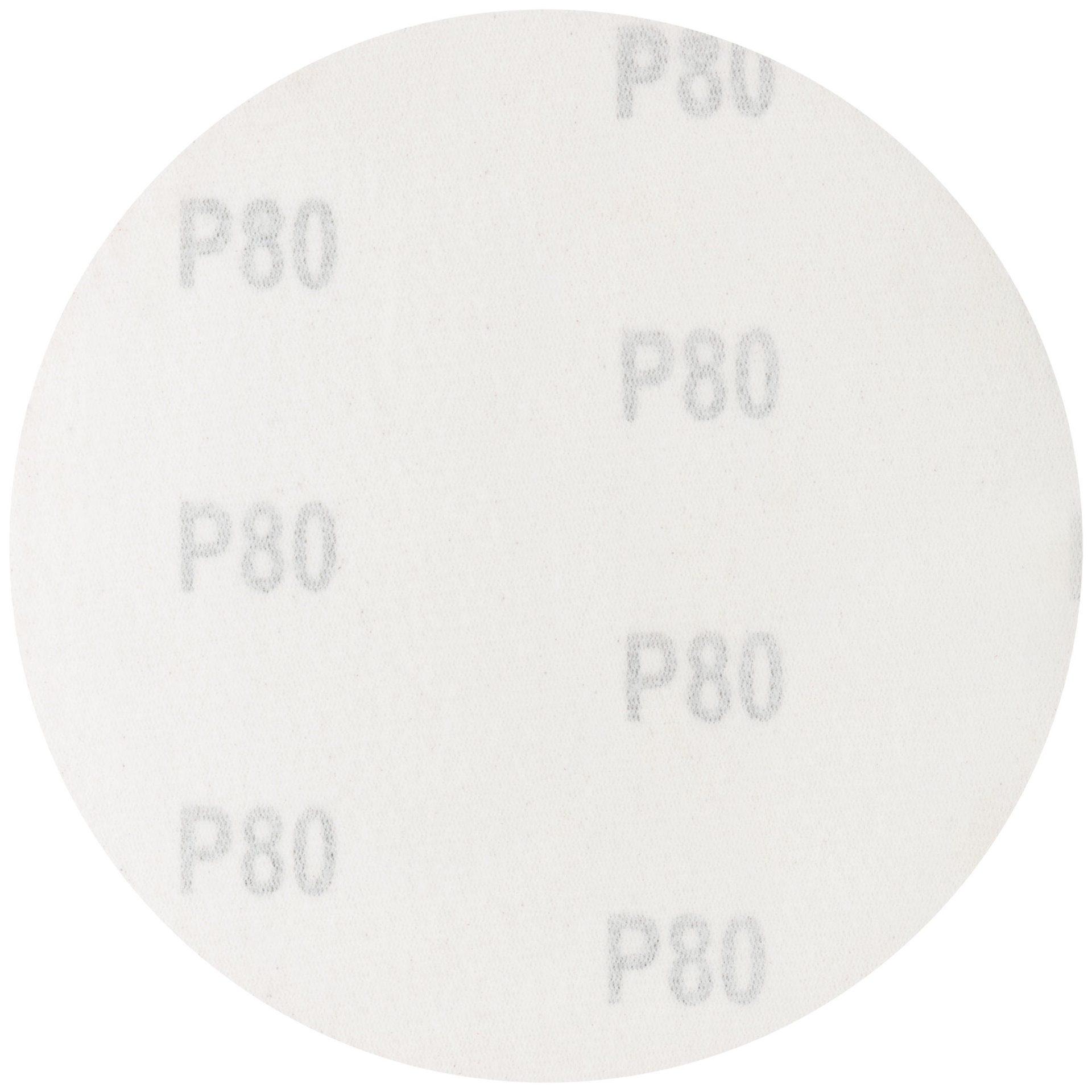 Круги шлифовальные сплошные (липучка), алюминий-оксидные, 125 мм, 5 шт. Р 80 (39824М)