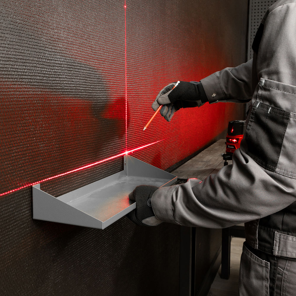 Лазерный уровень CRL-30R, 30 м, красный луч, батарейки, резьба 5/8 MTX (35034)