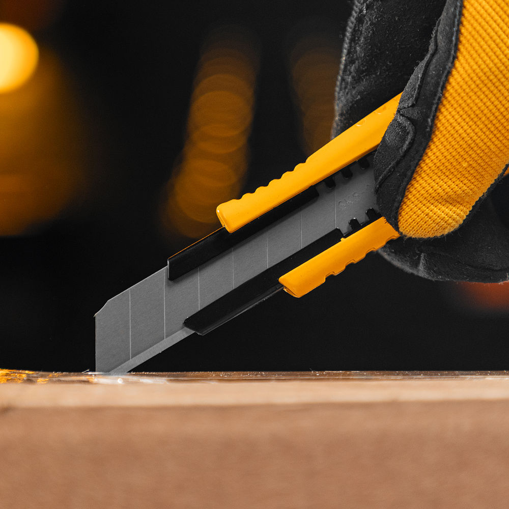 Лезвия, 18 мм, сталь SK5 - 0,6 мм, усиленные, 5 штук Denzel (79305)