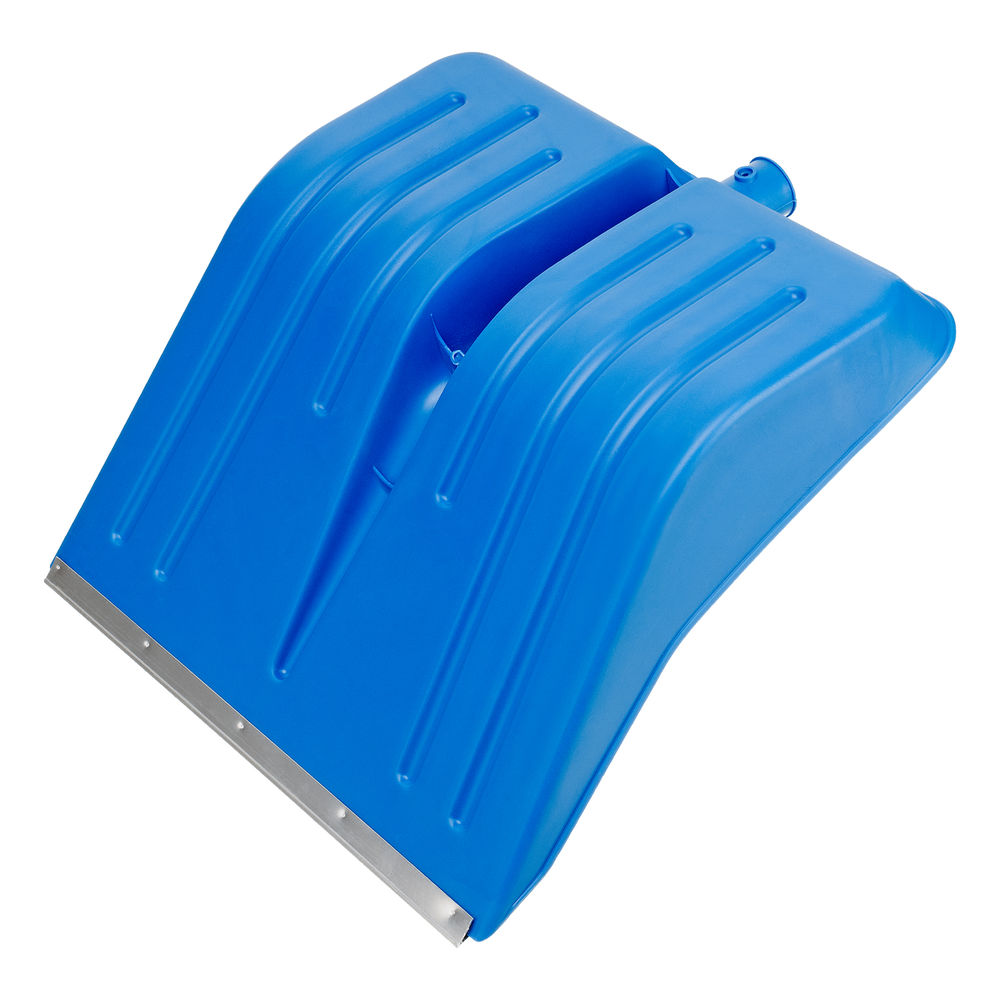 Лопата для уборки снега пластиковая, синяя, 420 х 425 мм, без черенка, Сибртех (61618)